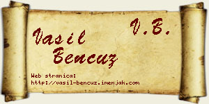Vasil Bencuz vizit kartica